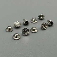 10x Dental Orthodontic Metal Lingual Buttons Bondable Round Mesh Base for Braces