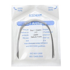 AZDENT Dental Ortho Super Elastic Niti Arch Wires Round Nature/ Metal Brackets
