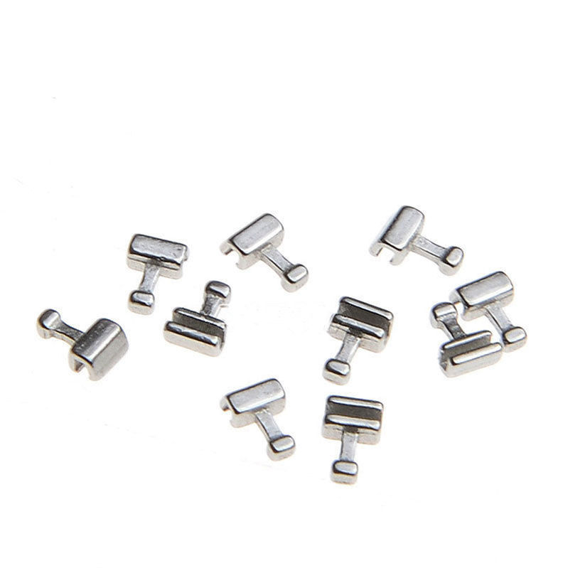 1 Pack 10 Pcs Dental Orthodontic Crimpable Hooks Short Type Stainless Steel
