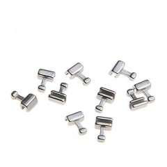 1 Pack 10 Pcs Dental Orthodontic Crimpable Hooks Short Type Stainless Steel