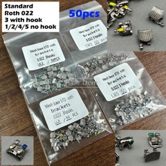 Dental Orthodontic Brackets metal Braces Standard Roth Slot 022 3# w hook Bulk