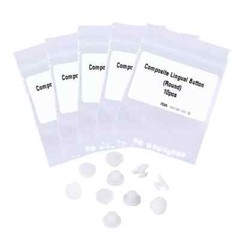 10 Pcs Dental Orthodontic Ceramic Clear Composite Lingual Button Bondable Round