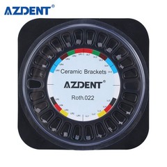 10X AZDENT Dental Orthodontic Ceramic Bracket Braces 5*5 Roth.022 Hooks 345