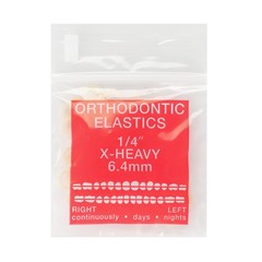 100Pcs/Pack Dental Orthodontic Latex Elastic Bands Extra Heavy 1/8″ 3/16″ 1/4″