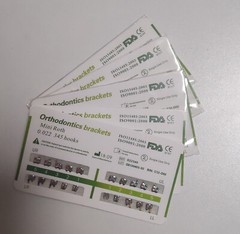 10 Packs Dental Orthodontic Metal Brackets Mini Roth .022 345 hooks Mesh Base CE