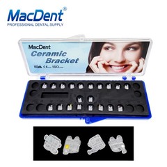 20Pcs Dental Orthodontic Ceramic Brackets clear Braces Roth/MBT 022 Hooks 3-4-5