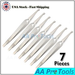 7 Pcs Bracket Removing / Placing Tweezers Orthodontic Dental Instruments