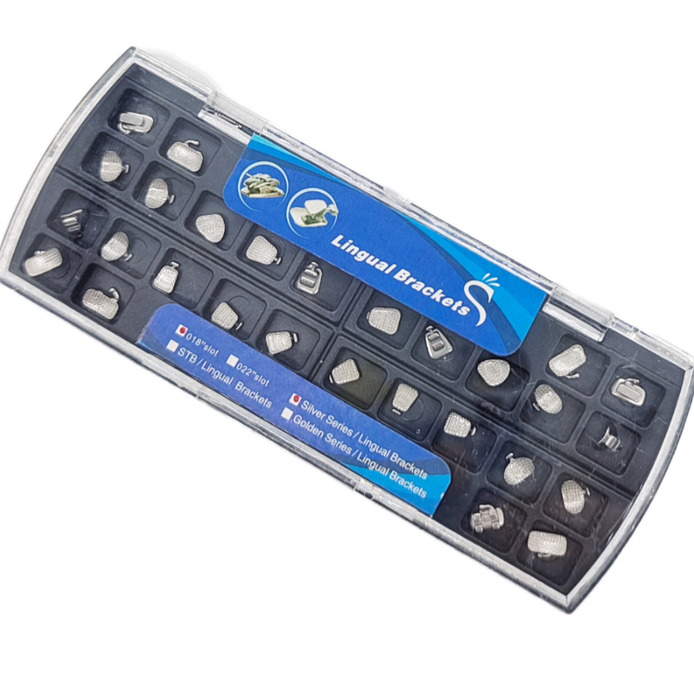 1 Set Dental Orthodontic Metal Lingual Brackets Brace Buccal Tubes 28pcs/set