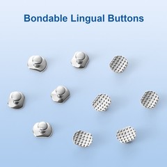 10pcs Dental Orthodontic Lingual Button Bondable Rectangular Monoblock