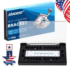 SANDENT Dental Self-Ligating Brackets Orthodontic Braces Roth.022 Hook345 FDA