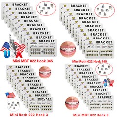 10Packs Orthodontic Dental Arch Wire Niti Round /Brackets Braces MBT/Roth ty