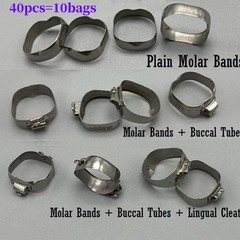 10kits Dental Orthodontic 1st Molar Band&Buccal Tube Cleat 022 U1/L1 #29-44+