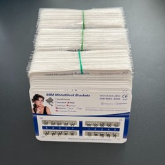 100Sets Dental Orthodontic Brackets Metal Brace Monoblock Mini Edgewise 022 345
