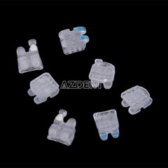 AZDENT Dental Orthodontic Clear Ceramic Brackets Braces 5*5 Roth 022 Hooks 345