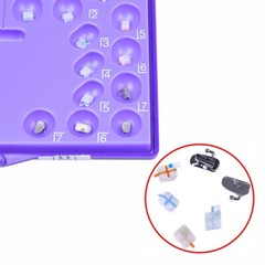 28pcs Dental Ortho Monocrystalline Sapphire Bracket Mini Roth MBT 022 Hooks 345