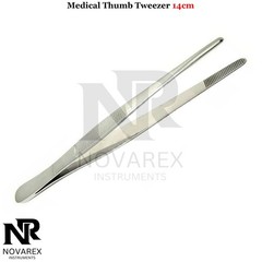 Surgical Dressing Tweezer 14.5cm Tissue Thumb Holding Forcep Set Of 3 Pieces CE