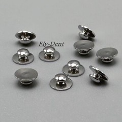 10x Dental Orthodontic Metal Lingual Buttons Bondable Round Mesh Base for Braces