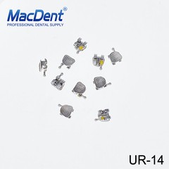 10Pcs MacDent Dental Orthodontic Metal Brackets Mesh Mini Roth 022 Hooks In Bulk