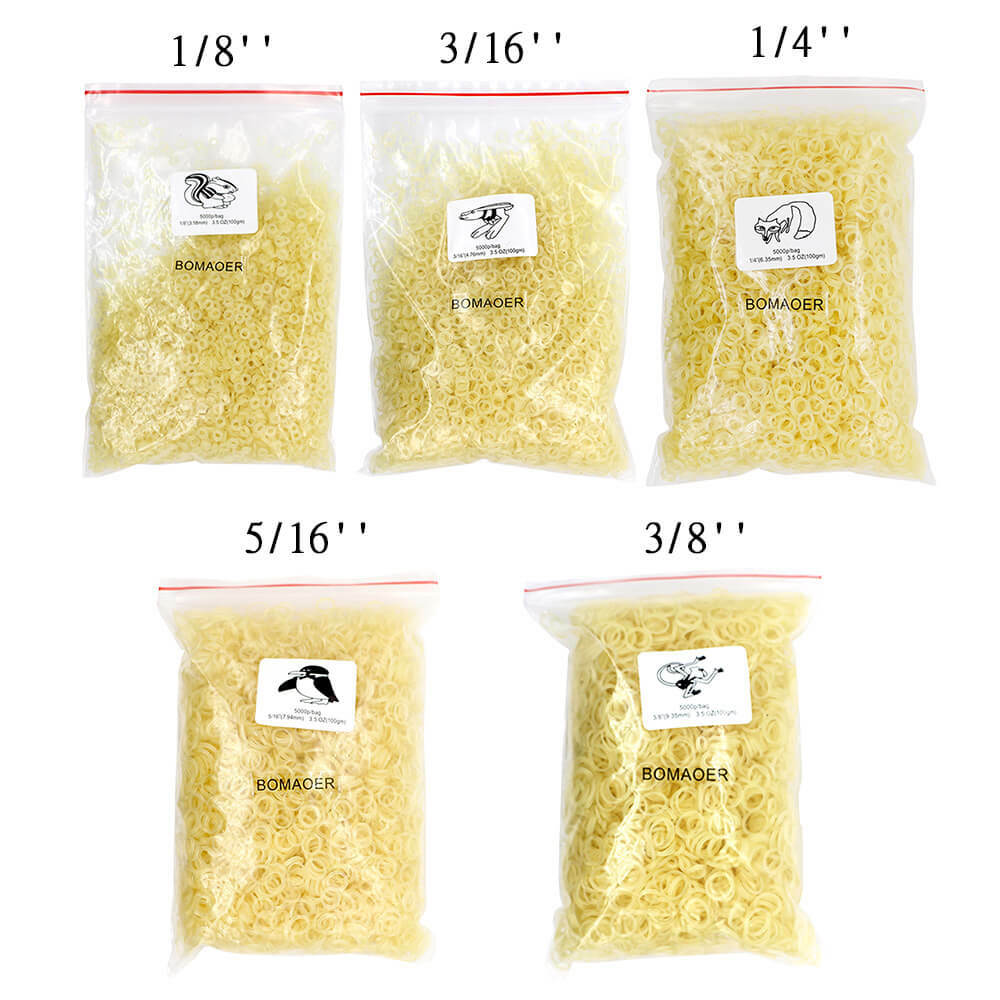 Dental Orthodontic Elastic Bands 3/8″ 3.5oz, Latex Free for Braces 5000pcs