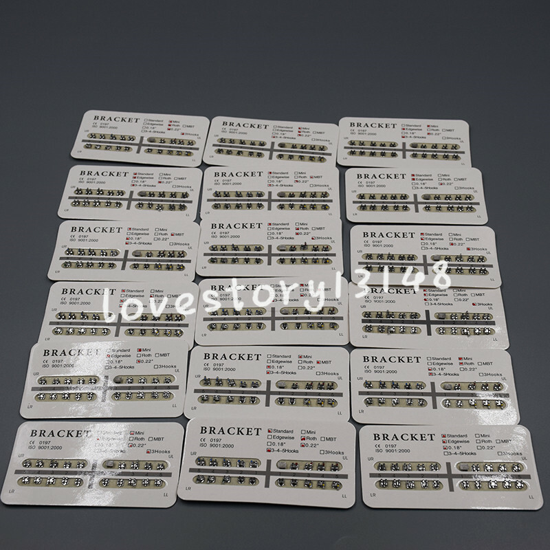 10 Packs Separable Metal Dental Orthodontic Brackets Mini/Standard 018/022 Slot