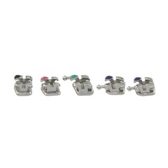 Dental Orthodontic Metal Brackets Braces MIM MBT 018 345 Hooks Mini Twin Black