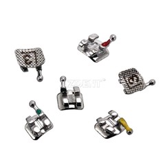AZDENT Dental Orthodontic Brackets Brace Mini Roth 0.022 Hooks 345 Laser Mark