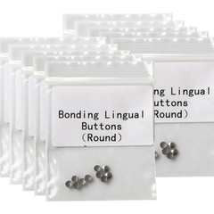 1 Pack 10Pcs Dental Orthodontic Lingual Buttons Mesh Round Base Lingual Button