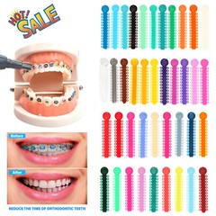 1040pcs Dental Ortho Elastic Ligature Ties Bands for Brackets Braces Rubber Band