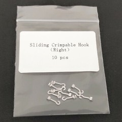 100 Pieces Dental Sliding Crimpable Hook Open Surgical Long Curved Left Right