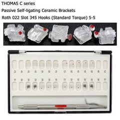 Dental Orthodontic Brackets Self Ligating Braces Metal Ceramic Roth MBT 022 345