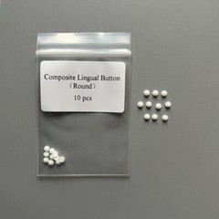 30 Pcs Dental Orthodontic Bondable Lingual Buttons Ceramic Round Base Mesh Base
