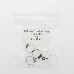 4 Pcs/Pack Dental Ortho 018/022 1st Molar Bands Buccal Tubes Prewelded Bands