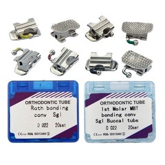 80pcs Dental Tubos bucales de ortodoncia 1er 2nd molar Buccal Tubes MBT Roth 022