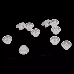 10Pcs/Pack Dental Clear Orthodontic Ceramic Lingual Button Bondable Round Base