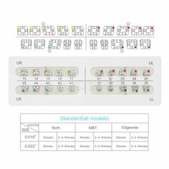 Dental Orthodontic Brackets Braces Standard MBT Slot 0.22 Hook 3 AZDENT