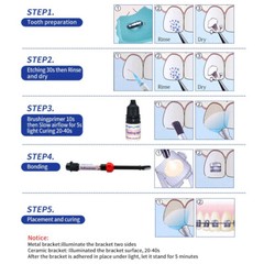 Dental Orthodontic Brackets Self-ligating MINI braces Roth/MBT bonding adhesive