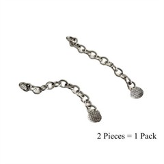 Dental Traction Hook Eyelet Button Chain Round Base Buttons 2Pcs/Pack