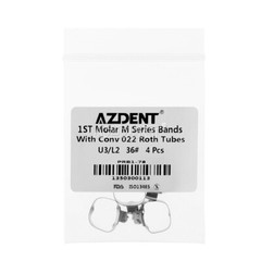 AZDENT Dental Orthodontic Bands Buccal Tube 1st Molar MBT/Roth.022 35#-39+#