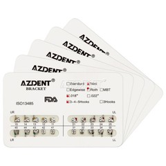 AZDENT Orthodontic Dental Bracket Braces Mini Roth 018 3-4-5 Hooks