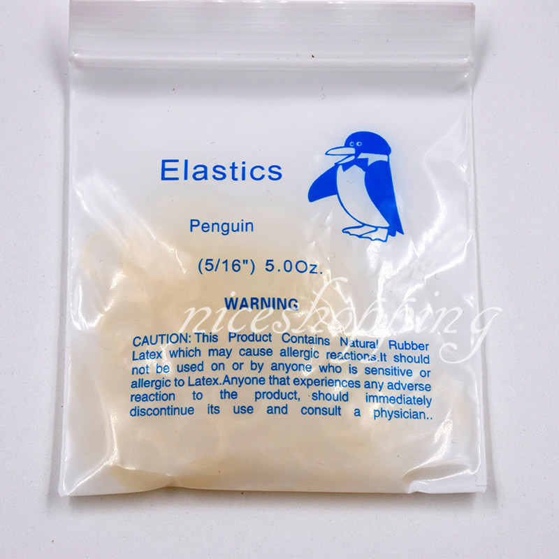 1 Pack 100 Pcs Dental Latex Rubber Band Orthodontic Elastic 5/16′ 5.0oz Penguin