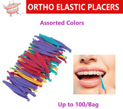 Dental ORTHO ELASTIC PLACERS – Purple, Yellow, Turquoise, Rose, 50/100/Bag