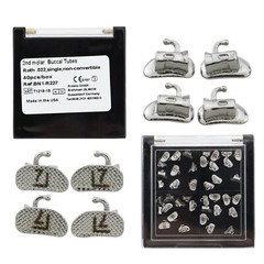 Dental Orthodontic Buccal Tubes 2nd Molar Mini Roth 022 Laser Marked Bondable