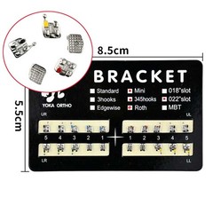 Dental Orthodontic Brackets Mini Metal Braces Roth 022″ Slot 3 4 5Hooks New