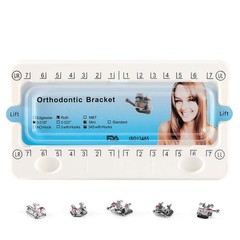 AZDENT Dental Orthodontic Metal Brackets Brace Mini Roth/MBT 018/022 Hooks 3/345