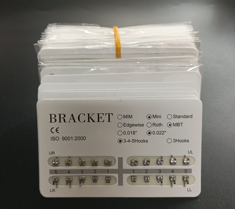 1-1000Sets Dental Orthodontic Metal Brackets Mini MBT 022 345 hooks Mesh Base