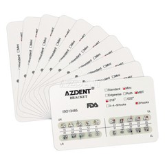 100packs AZDENT Dental Orthodontic Bracket Braces Mini/Standard MBT/Roth 022/018