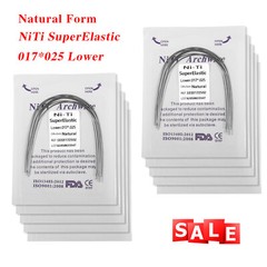 100pc Dental Ortho Niti Natural Form Super Elastic Rectangular Arch Wires 17x25L