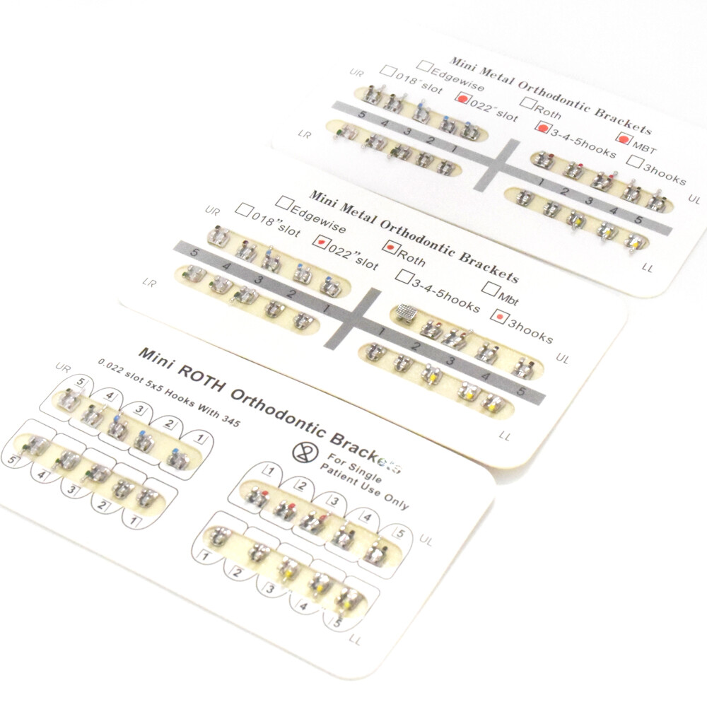 Dental Orthodontic Bracket MIM Monoblock Mini/Standard Roth/MBT 022/018 345 Hook
