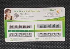 100Sets Dental Orthodontic Brackets Mini Roth/MBT/Edgewise 022/018 345/no Hooks