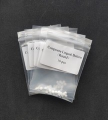2 Bags Dental Orthodontic Ceramic Lingual Buttons Bondable Round Mesh Base